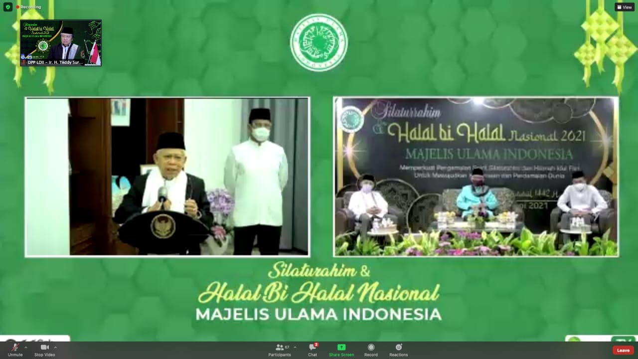 KH.Ma’ruf Amin: Halal Bihalal Momentum Untuk Memperbaiki Kehidupan Bernegara dan Berbangsa