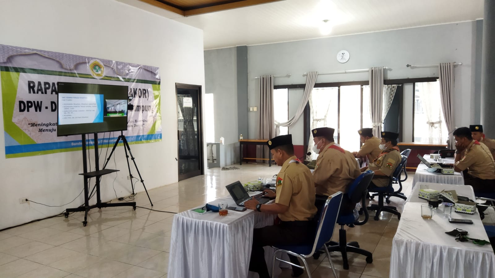 Sako SPN Lampung ikuti Rapat Koordinasi Nasional (Rakornas) Sako SPN secara daring