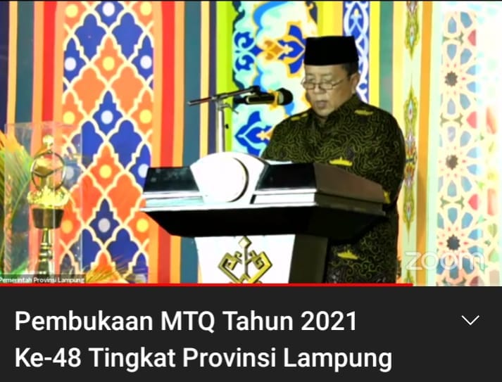 Gubernur Buka MTQ ke 48 Tingkat Provinsi Lampung