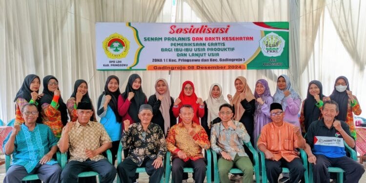 DPD LDII Pringsewu Gelar Sosalisai Senam Prolanis dan Kesehatan Gratis