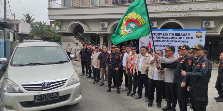 Dirbinmas Polda Lampung Lepas Tim Relawan LDII Peduli Posko Mudik Lebaran