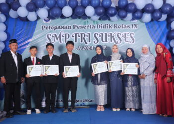 Lepas Siswa Angkatan XXVII, Kepala SMP Tri Sukses Titipkan 29 Karakter Luhur Kepada Alumni