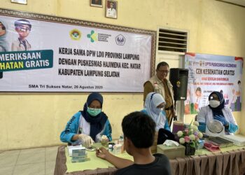 Cek Kesehatan Gratis Hadir di SMA Tri Sukses Natar, LDII Lampung Kawal Arahan Rakornas III
