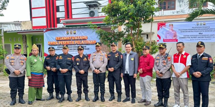 Ketua DPD LDII Bandar Lampung Hadiri Apel Pelepasan Diklat Harkamtibmas Senkom Mitra Polri