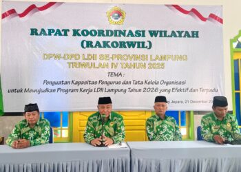 LDII Lampung Matangkan Tata Kelola Organisasi dan Kapasitas Pengurus Lewat Rakorwil