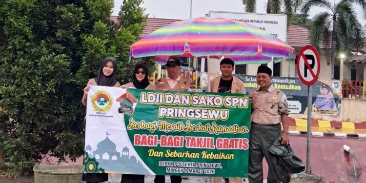 LDII Pringsewu Bagikan 500 Paket Takjil Gratis, Wujud Ibadah Bil Hal di Bulan Ramadhan