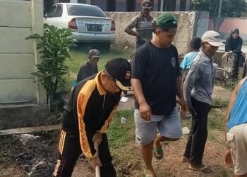 Dukung Lomba Desa HELAU Bupati Lampung Selatan, Warga LDII Jati Agung Gelar Aksi Gotong Royong