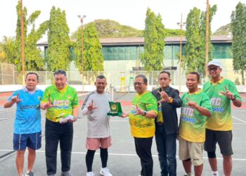 Friendly Game Tenis Bareng Kodam XXI/RI, LDII Lampung Perkuat Sinergi Lewat Olahraga